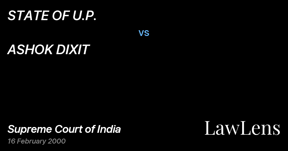 Preview image for STATE OF U.P. vs. ASHOK DIXIT