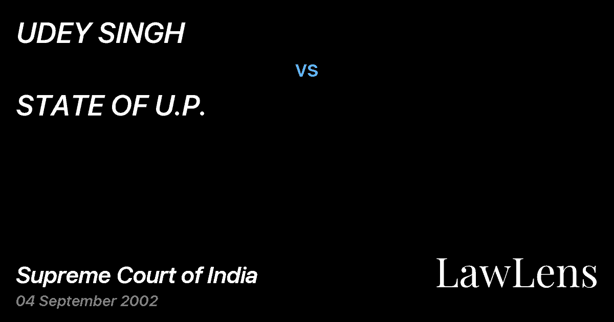 Preview image for UDEY SINGH vs. STATE OF U.P.