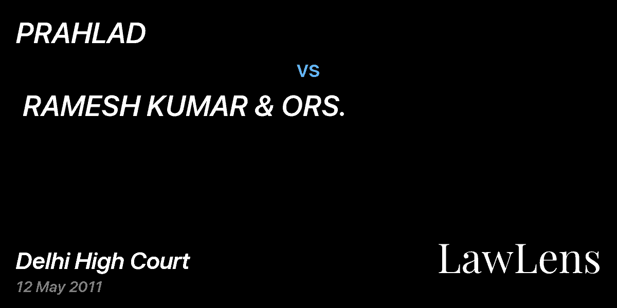 Preview image for PRAHLAD  vs.  RAMESH KUMAR & ORS.