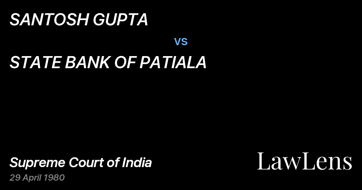Preview image for SANTOSH GUPTA vs. STATE BANK OF PATIALA