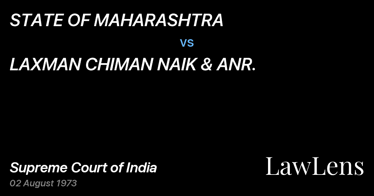 Preview image for STATE OF MAHARASHTRA vs. LAXMAN CHIMAN NAIK & ANR.