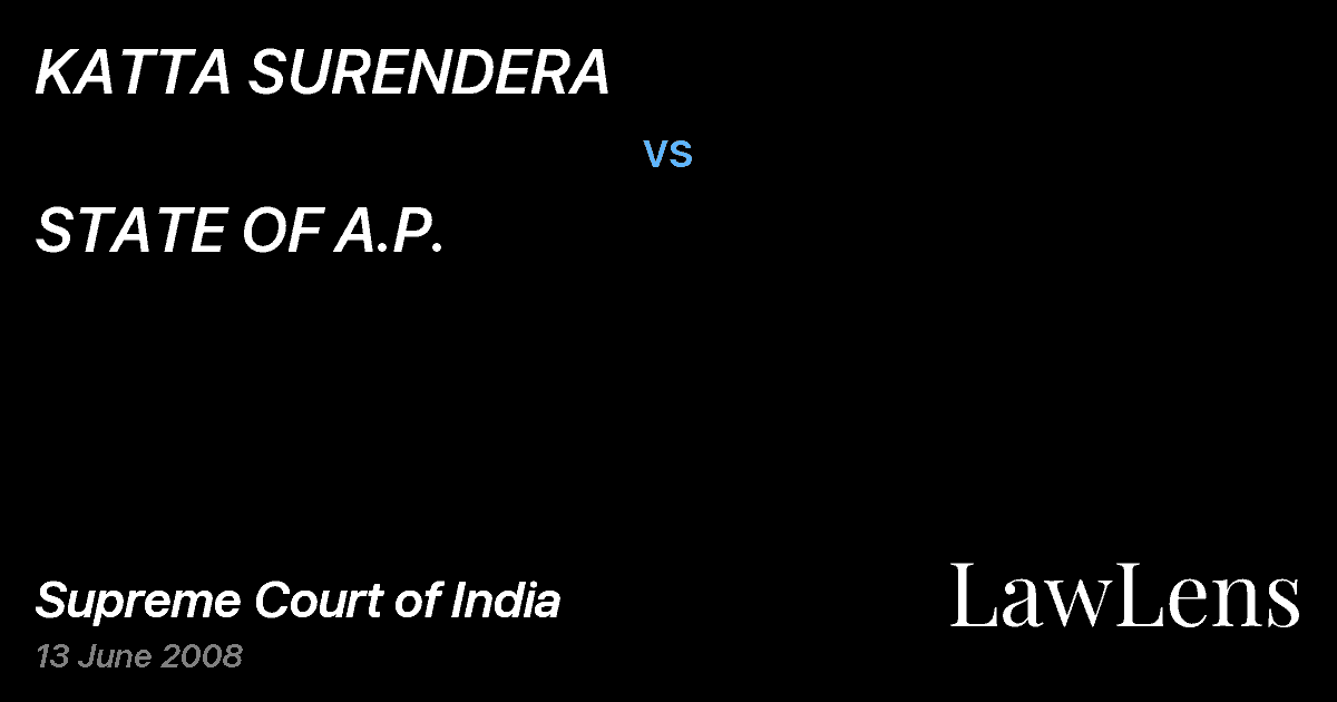 Preview image for KATTA SURENDERA vs. STATE OF A.P.