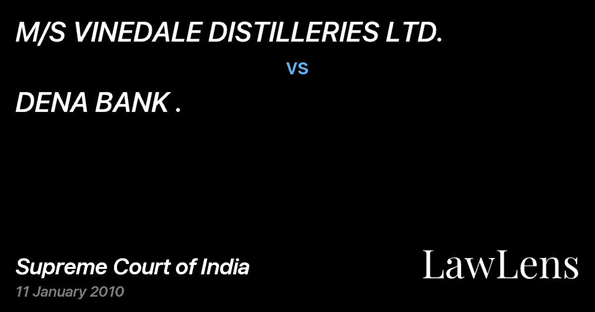 Preview image for M/S VINEDALE DISTILLERIES LTD. vs. DENA BANK .