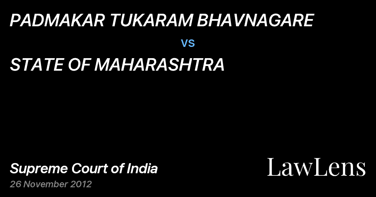 Preview image for PADMAKAR TUKARAM BHAVNAGARE vs. STATE OF MAHARASHTRA