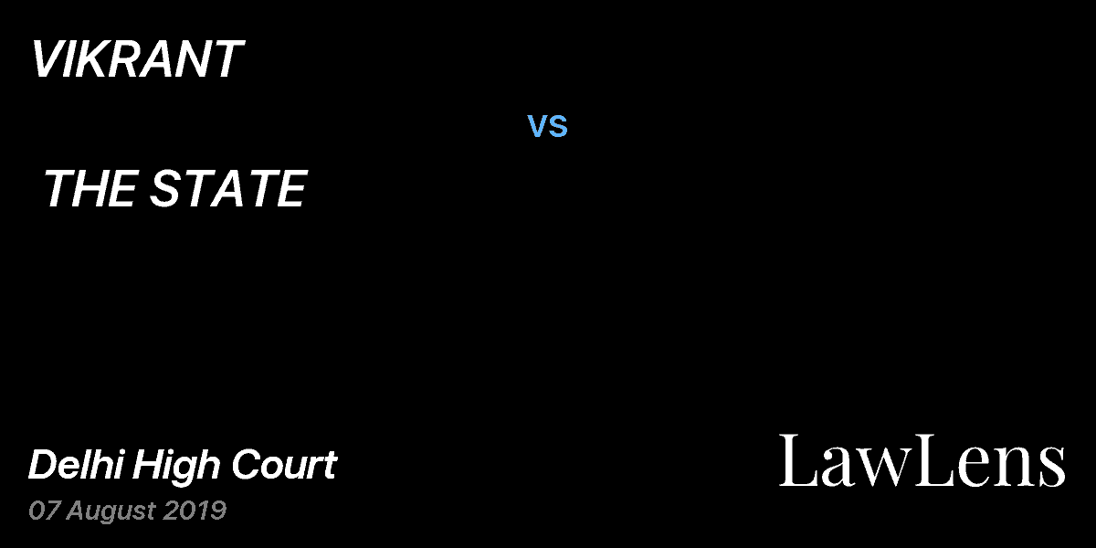 Preview image for VIKRANT  vs.  THE STATE