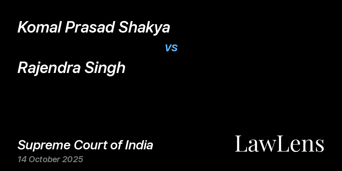 Preview image for Komal Prasad Shakya vs. Rajendra Singh