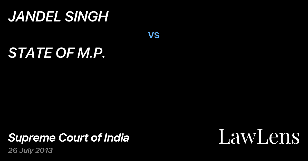 Preview image for JANDEL SINGH vs. STATE OF M.P.