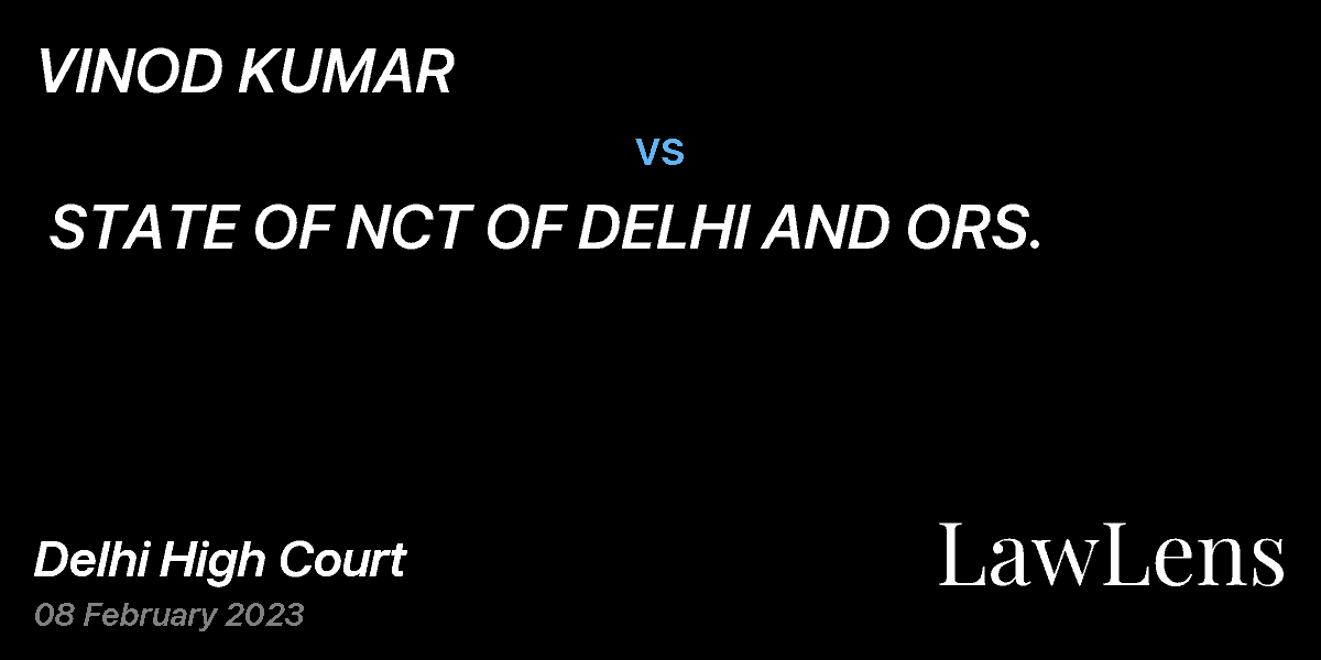 Preview image for VINOD KUMAR  vs.  STATE OF NCT OF DELHI AND ORS.