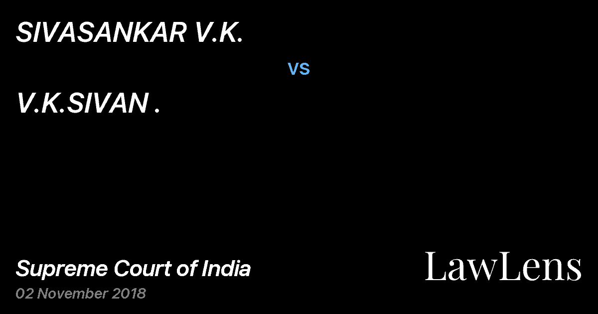 Preview image for SIVASANKAR V.K. vs. V.K.SIVAN .