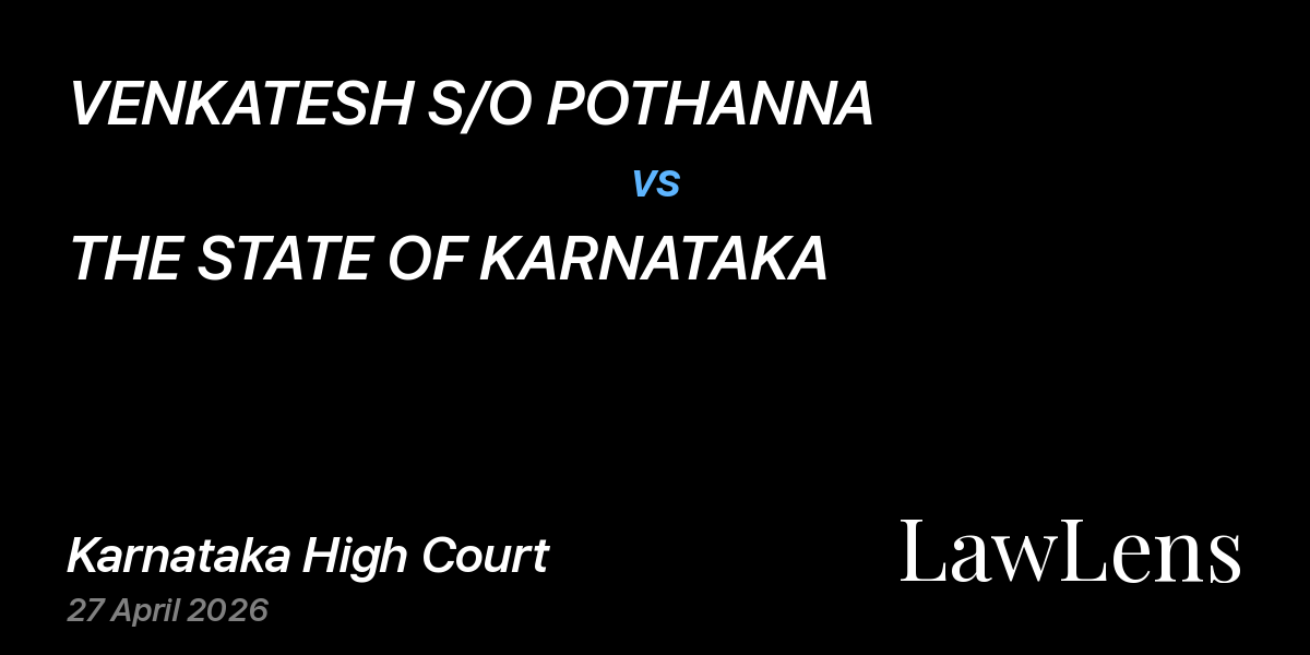 Preview image for VENKATESH S/O POTHANNA vs. THE STATE OF KARNATAKA