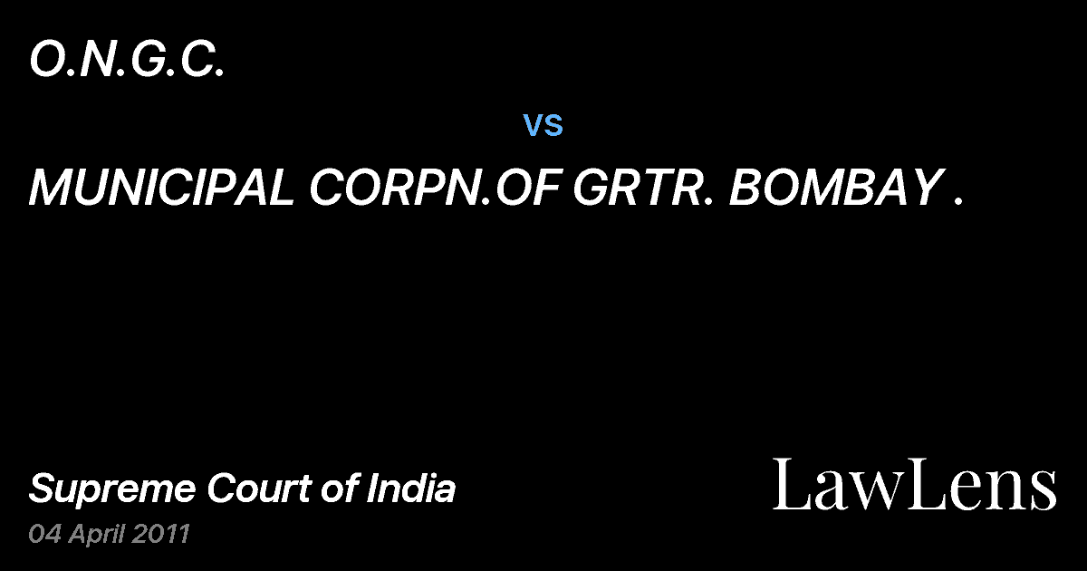Preview image for O.N.G.C. vs. MUNICIPAL CORPN.OF GRTR. BOMBAY .