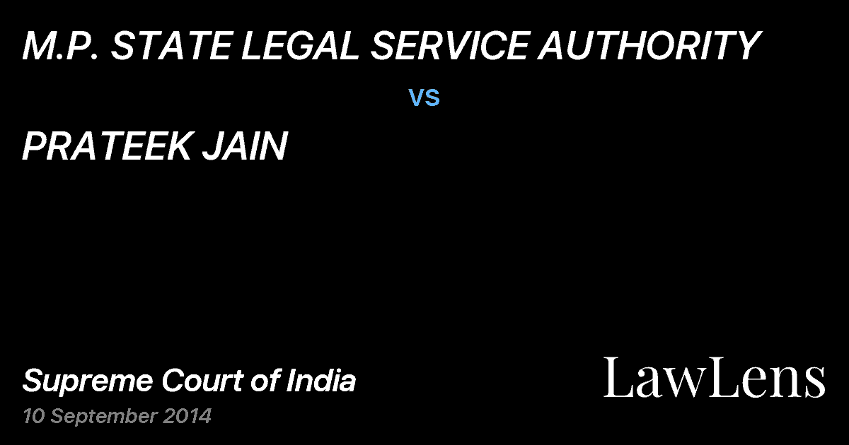 Preview image for M.P. STATE LEGAL SERVICE AUTHORITY vs. PRATEEK JAIN