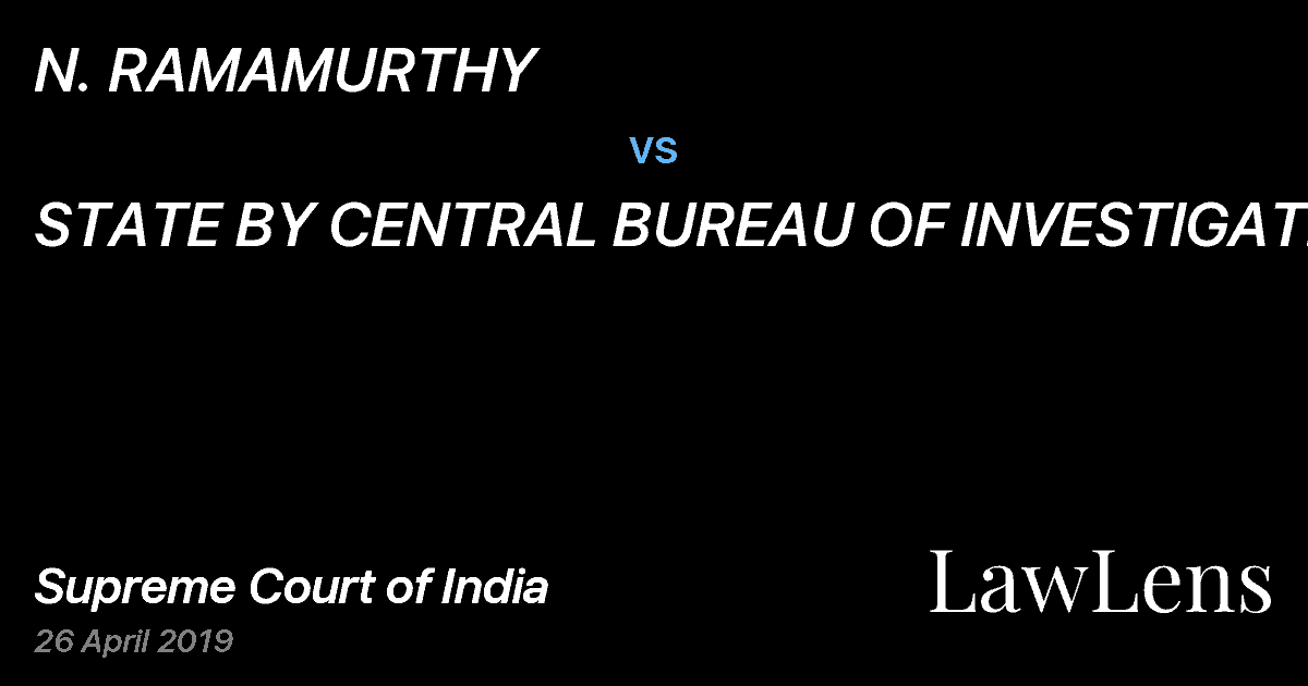 Preview image for N. RAMAMURTHY vs. STATE BY CENTRAL BUREAU OF INVESTIGATION