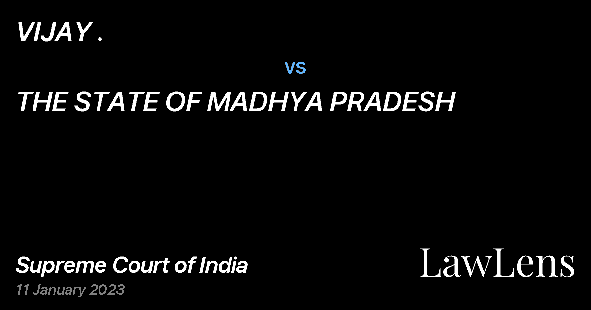 Preview image for VIJAY . vs. THE STATE OF MADHYA PRADESH