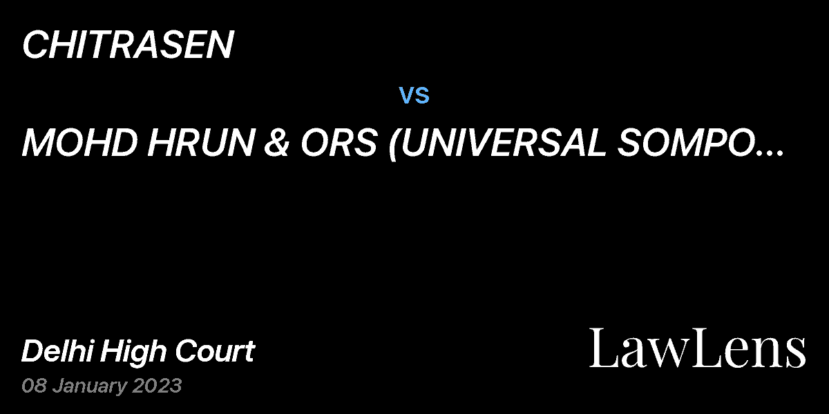 Preview image for CHITRASEN  vs.  MOHD HRUN & ORS (UNIVERSAL SOMPO GENERAL INSURANCE CO LTD)