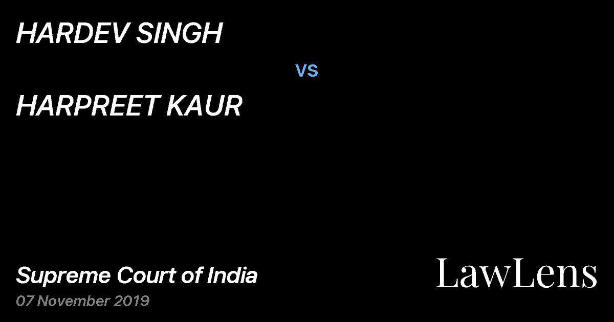 Preview image for HARDEV SINGH vs. HARPREET KAUR