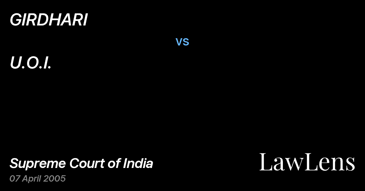 Preview image for GIRDHARI vs. U.O.I.