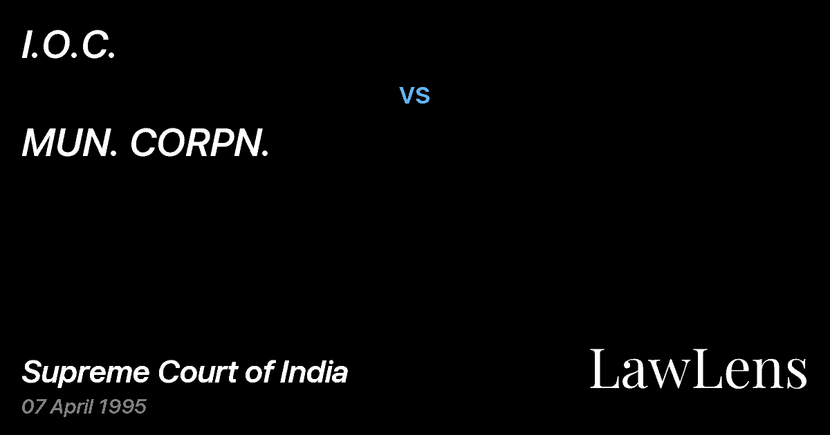Preview image for I.O.C. vs. MUN. CORPN.