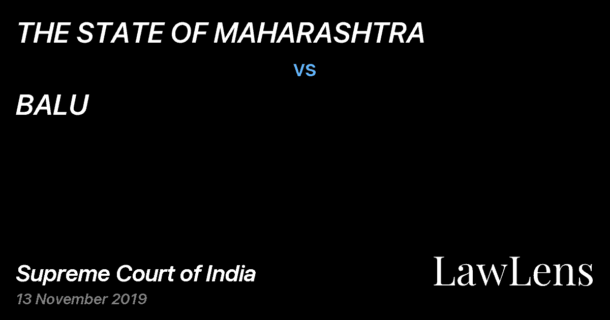 Preview image for THE STATE OF MAHARASHTRA vs. BALU