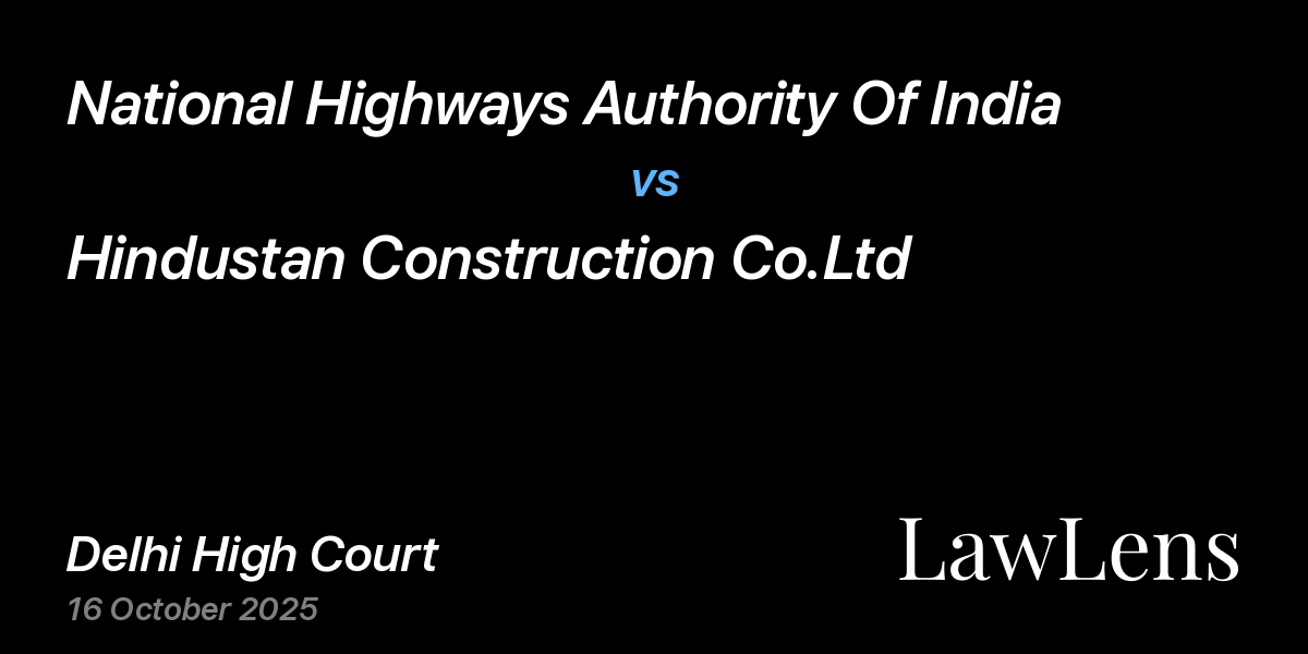 Preview image for National Highways Authority Of India vs. Hindustan Construction Co.Ltd