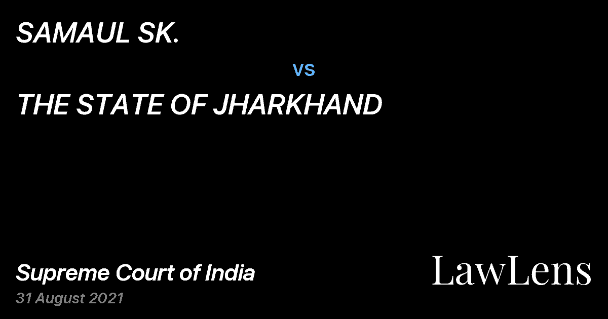 Preview image for SAMAUL SK. vs. THE STATE OF JHARKHAND