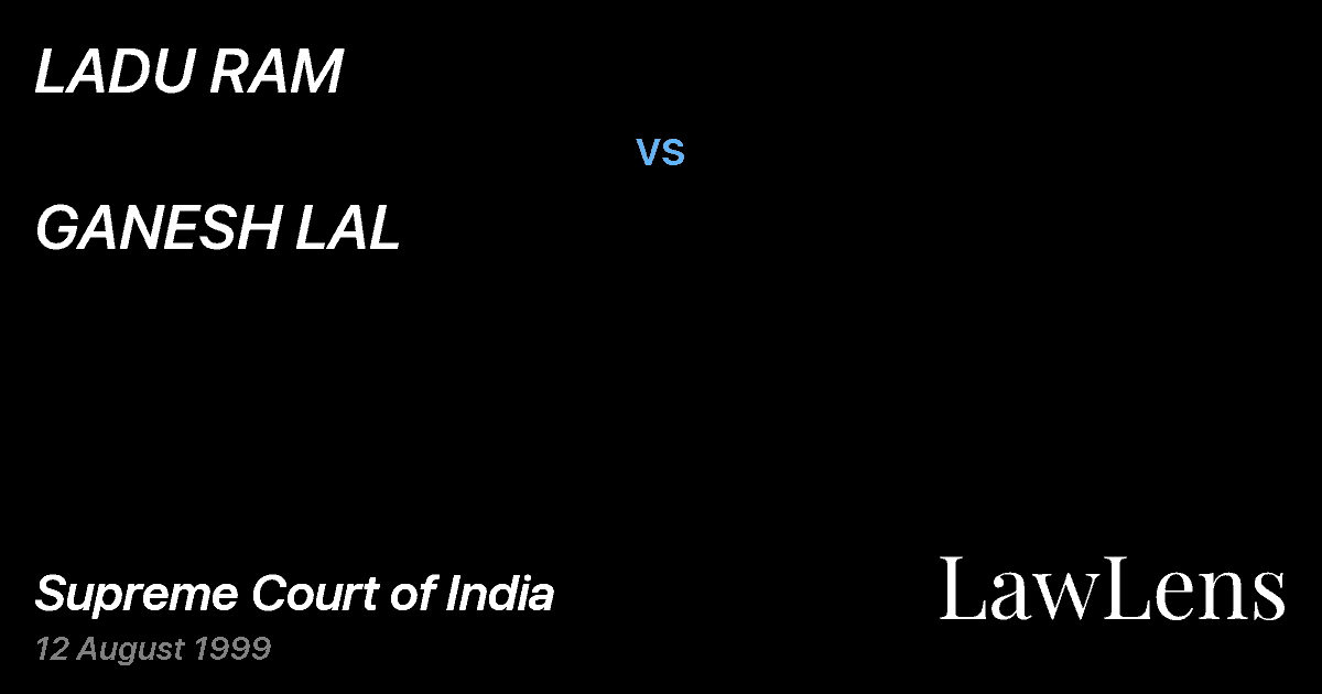 Preview image for LADU RAM vs. GANESH LAL