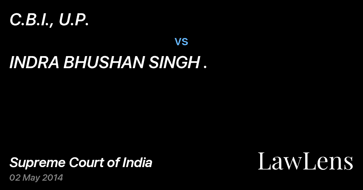 Preview image for C.B.I., U.P. vs. INDRA BHUSHAN SINGH .
