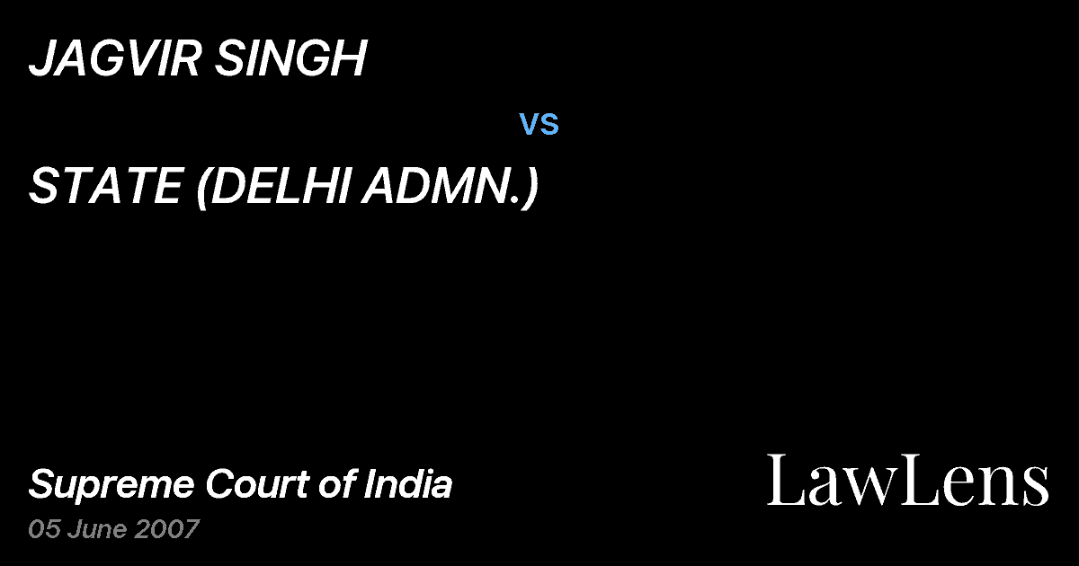 Preview image for JAGVIR SINGH vs. STATE (DELHI ADMN.)