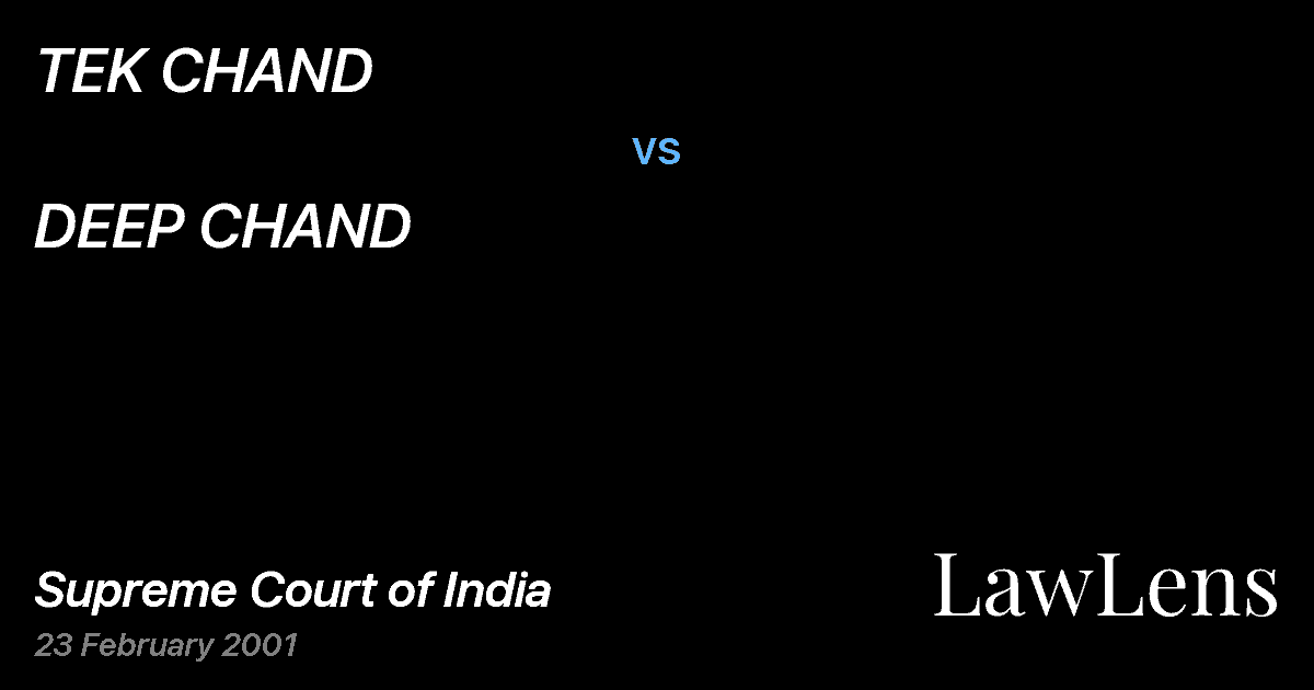 Preview image for TEK CHAND vs. DEEP CHAND