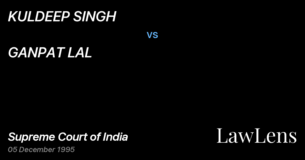Preview image for KULDEEP SINGH vs. GANPAT LAL
