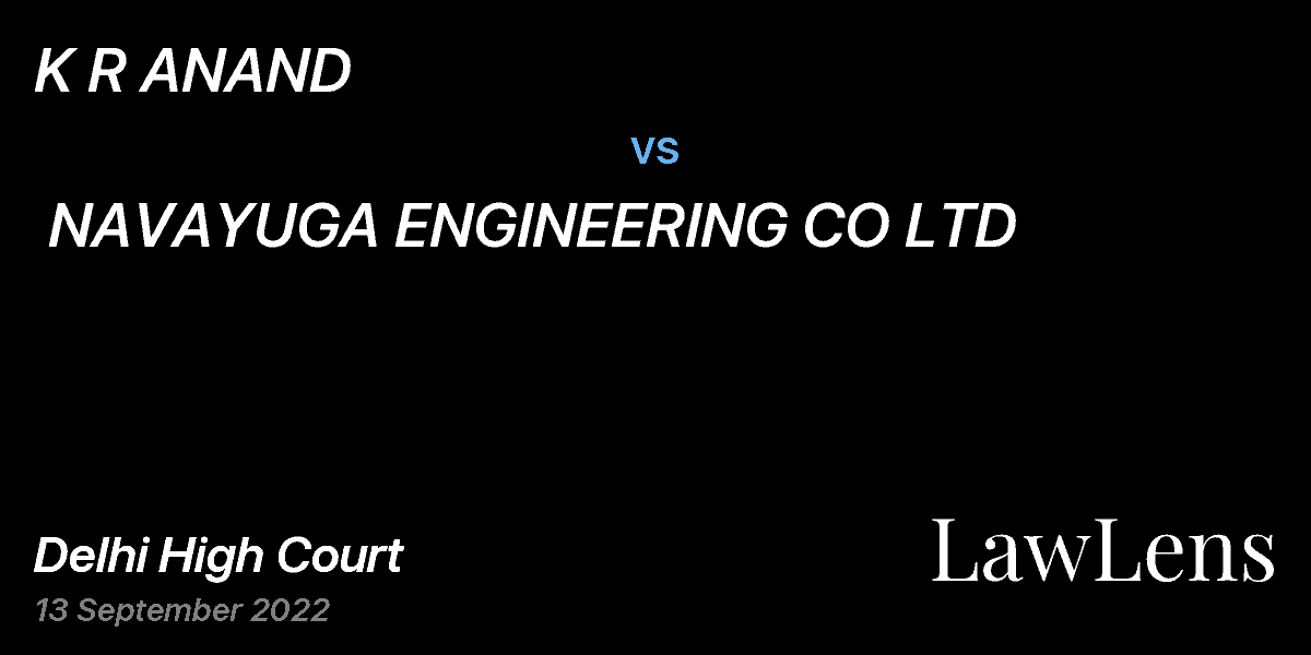 Preview image for K R ANAND  vs.  NAVAYUGA ENGINEERING CO LTD