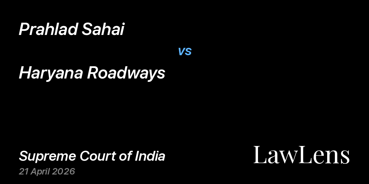 Preview image for Prahlad Sahai vs. Haryana Roadways