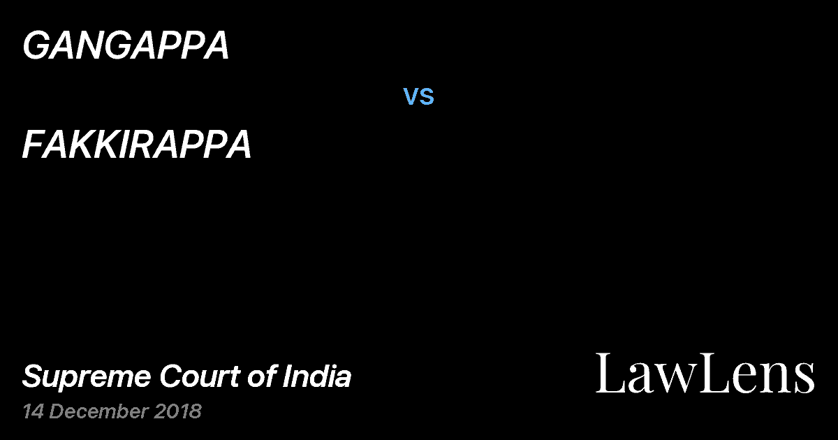 Preview image for GANGAPPA vs. FAKKIRAPPA