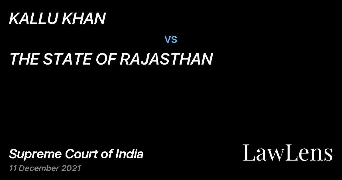 Preview image for KALLU KHAN vs. THE STATE OF RAJASTHAN