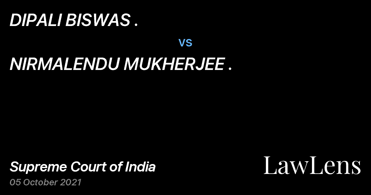 Preview image for DIPALI BISWAS . vs. NIRMALENDU MUKHERJEE .