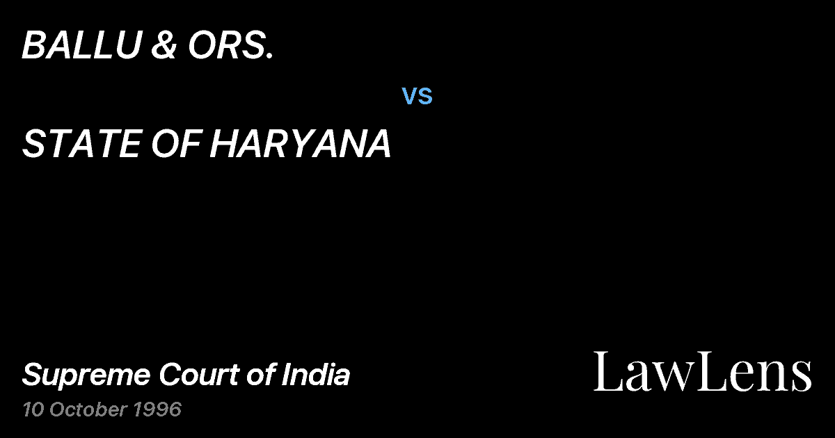 Preview image for BALLU & ORS. vs. STATE OF HARYANA