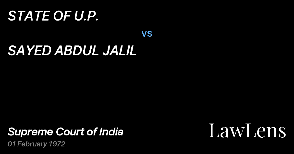 Preview image for STATE OF U.P. vs. SAYED ABDUL JALIL
