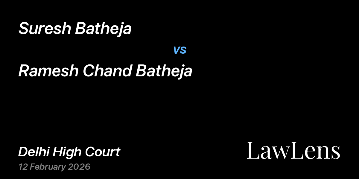 Preview image for Suresh Batheja vs. Ramesh Chand Batheja