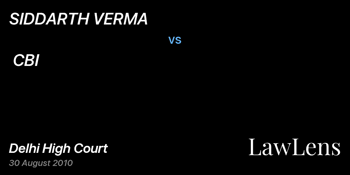 Preview image for SIDDARTH VERMA  vs.  CBI