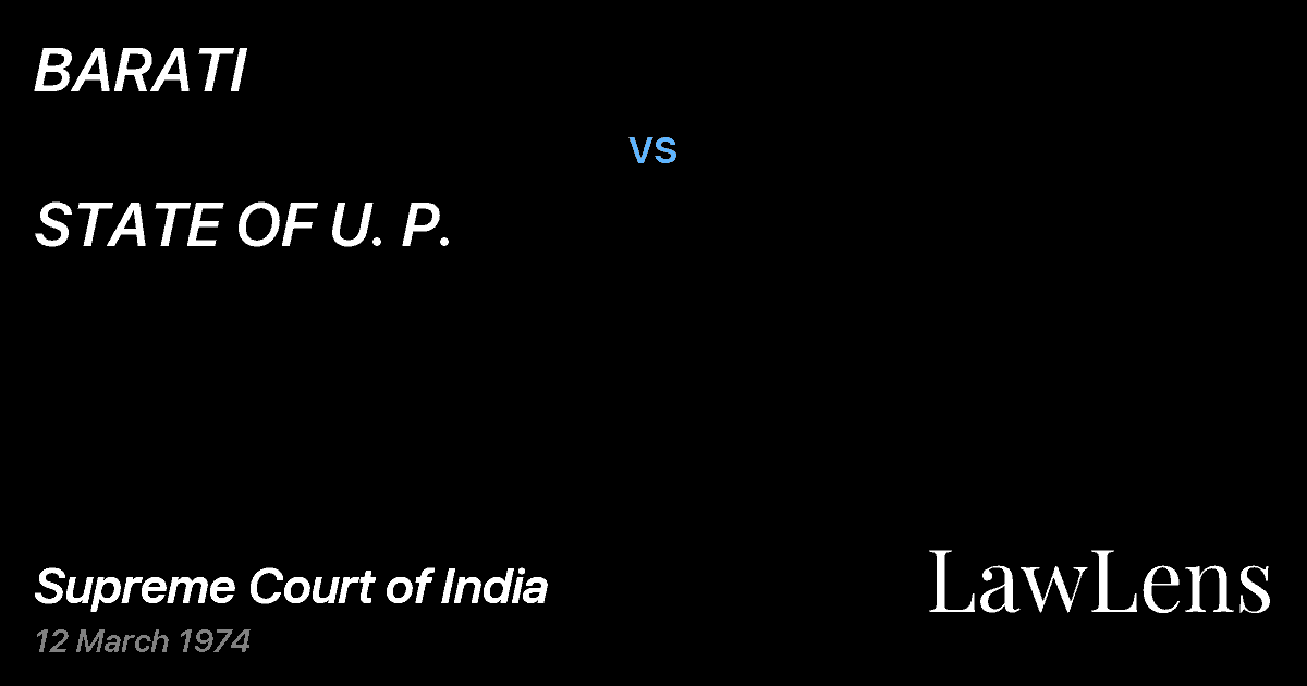 Preview image for BARATI vs. STATE OF U. P.