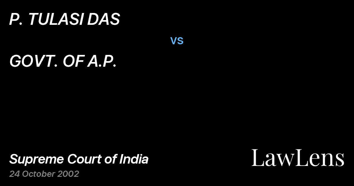 Preview image for P. TULASI DAS vs. GOVT. OF A.P.