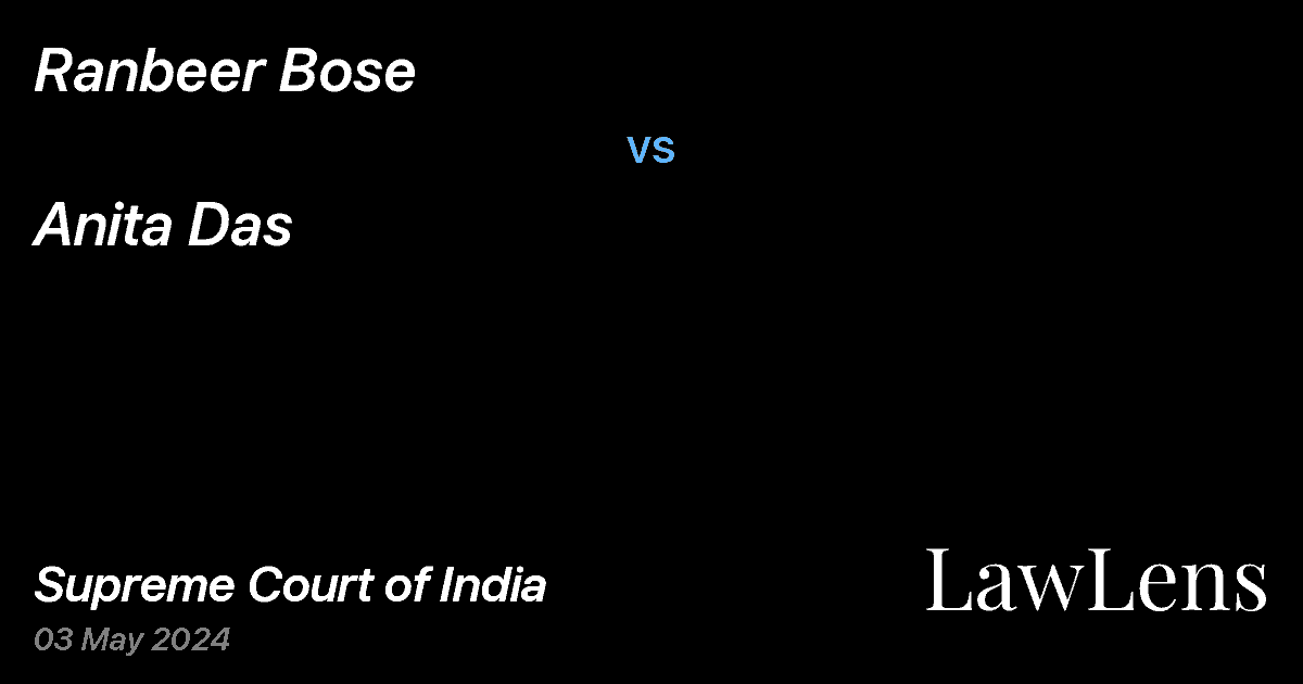 Preview image for Ranbeer Bose vs. Anita Das