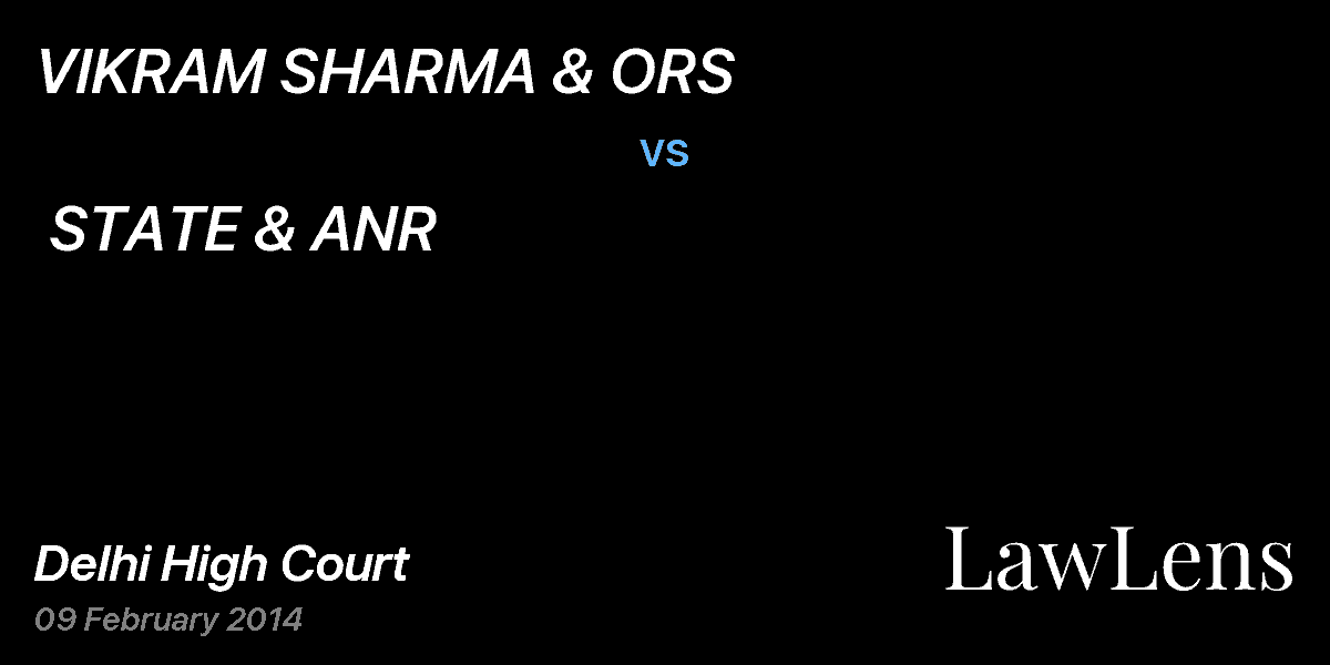 Preview image for VIKRAM SHARMA & ORS vs. STATE & ANR