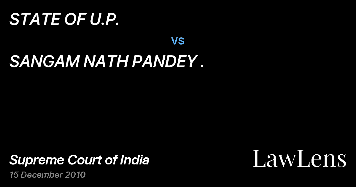 Preview image for STATE OF U.P. vs. SANGAM NATH PANDEY .