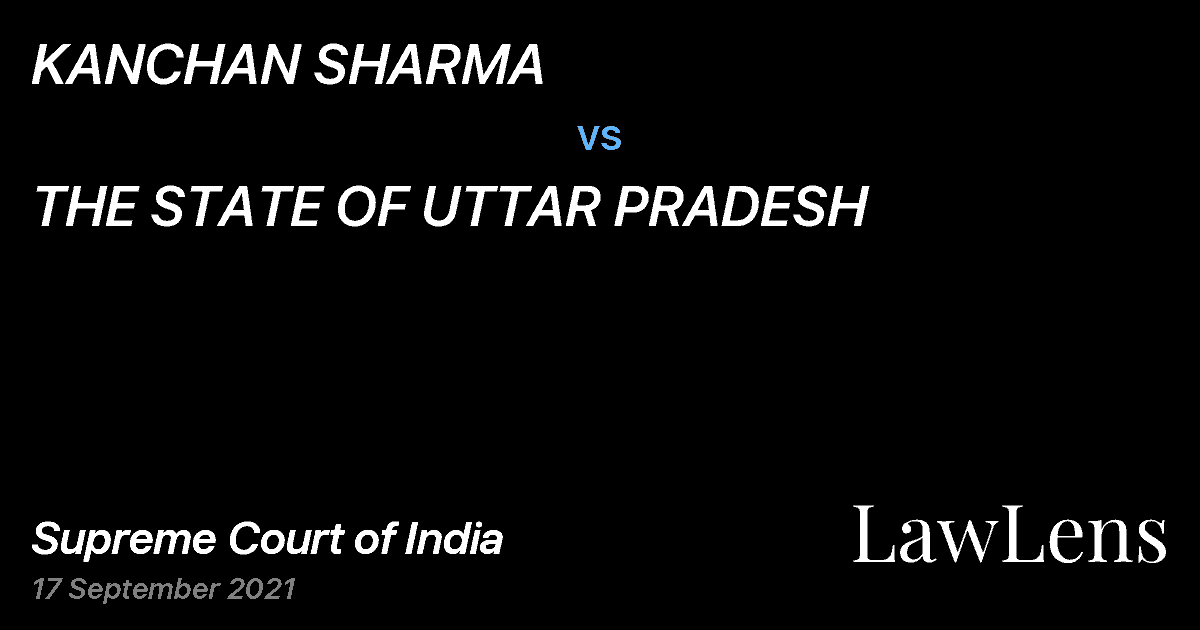 Preview image for KANCHAN SHARMA vs. THE STATE OF UTTAR PRADESH