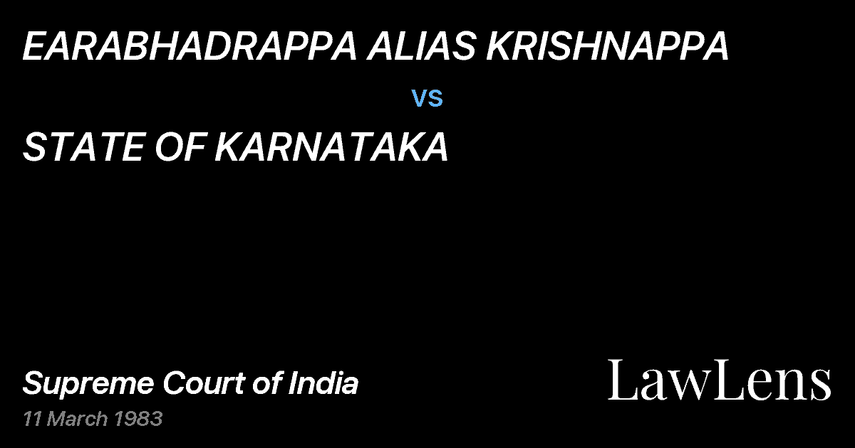 Preview image for EARABHADRAPPA ALIAS KRISHNAPPA vs. STATE OF KARNATAKA