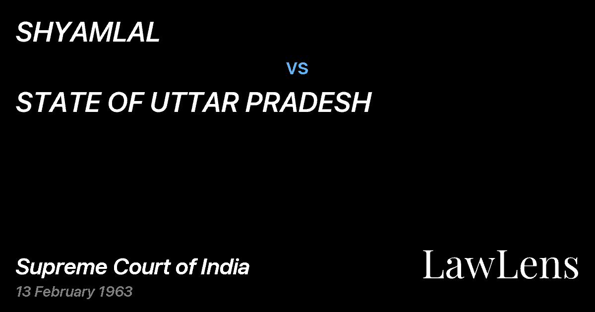 Preview image for SHYAMLAL vs. STATE OF UTTAR PRADESH