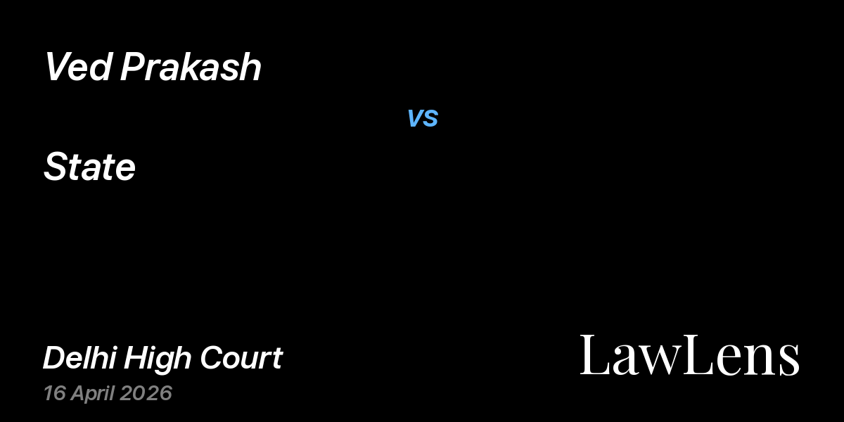 Preview image for Ved Prakash vs. State