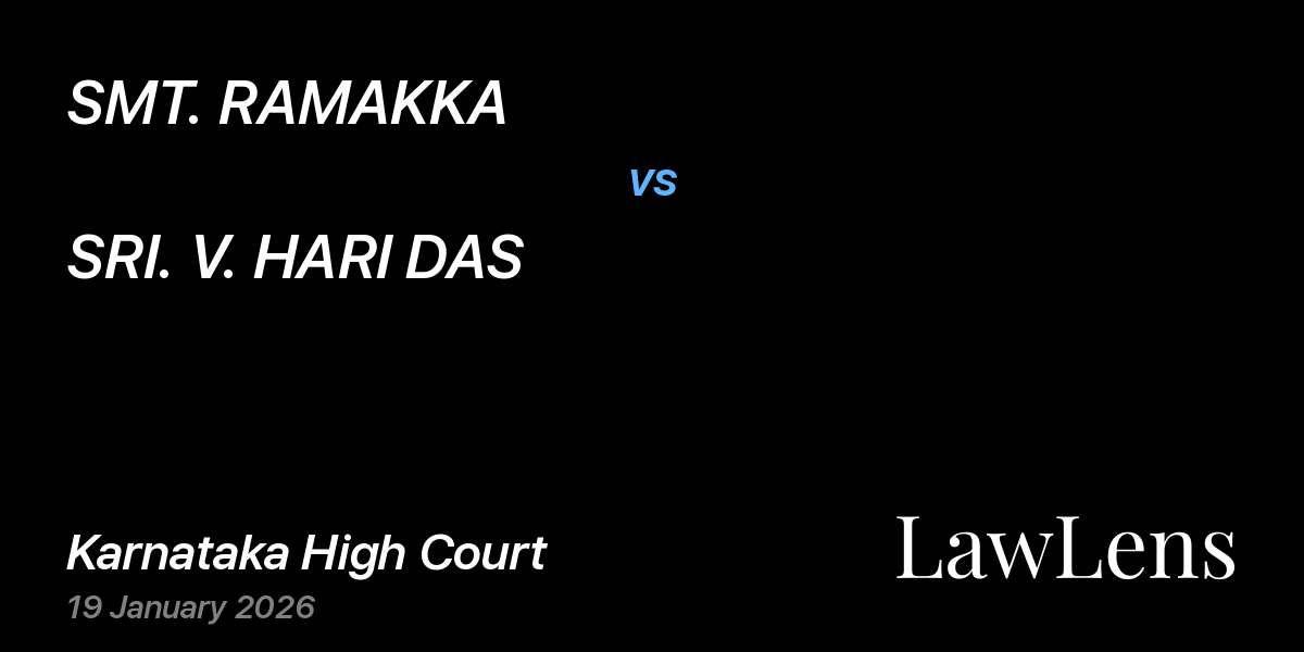 Preview image for SMT. RAMAKKA vs. SRI. V. HARI DAS