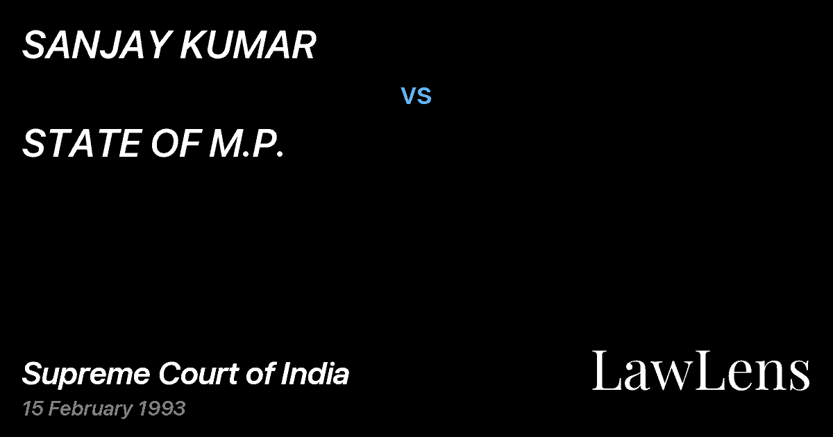 Preview image for SANJAY KUMAR vs. STATE OF M.P.